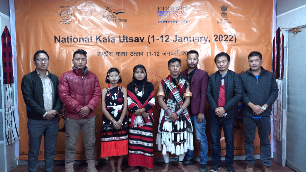 Participants along with officials of the National Kala Utsav which concluded on January 13. 